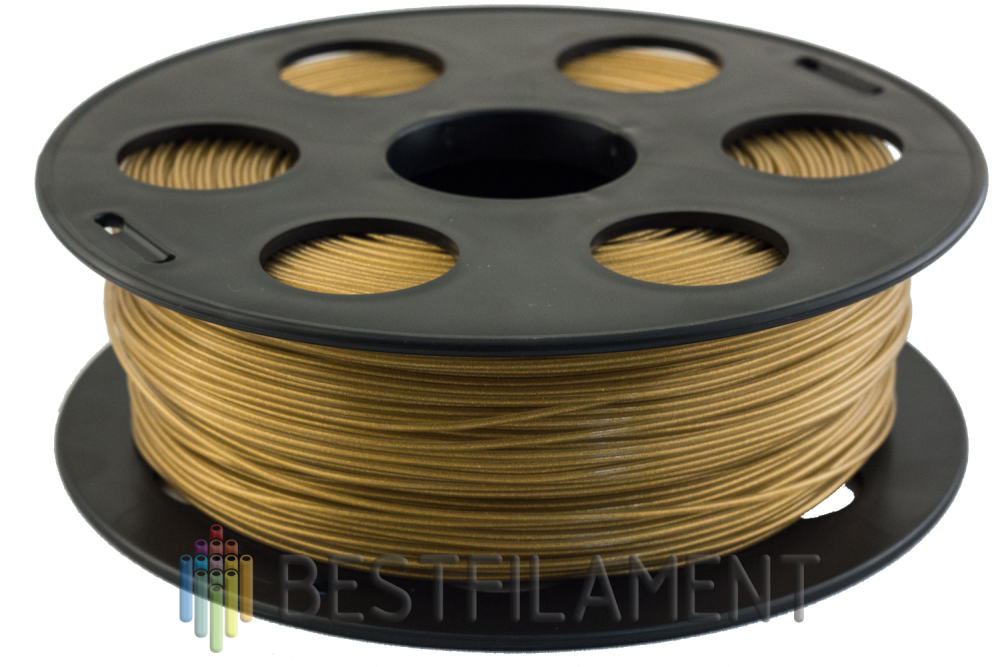 Золотистый металлик PLA пластик Bestfilament для 3D-принтеров 1 кг (1,75 мм)