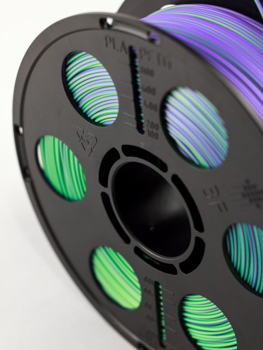 Трехцветный PLA шелк фиолетовый зеленый желтый пластик Bestfilament для 3D-принтеров 1 кг (1,75 мм)