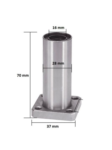 Подшипник линейный с фланцем LMK16LUU