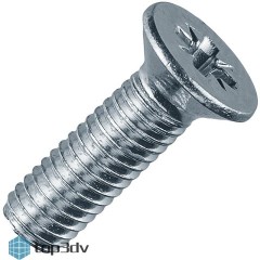 Винт М4*6 DIN965 потай головка оцинковка 10шт