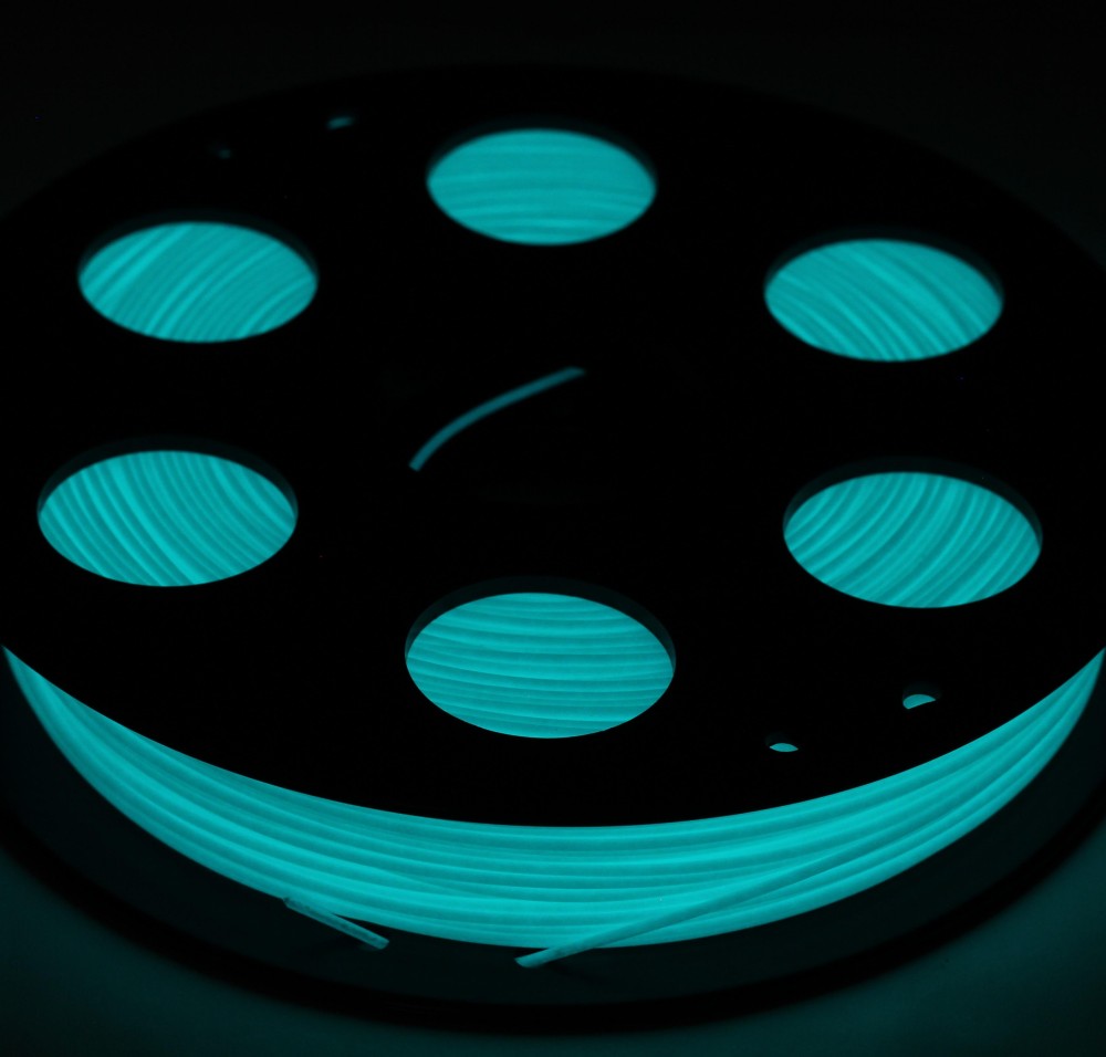 Светящийся в темноте ABS пластик Bestfilament для 3D-принтеров, цвет бирюзовый, 0,5 кг (1,75 мм)