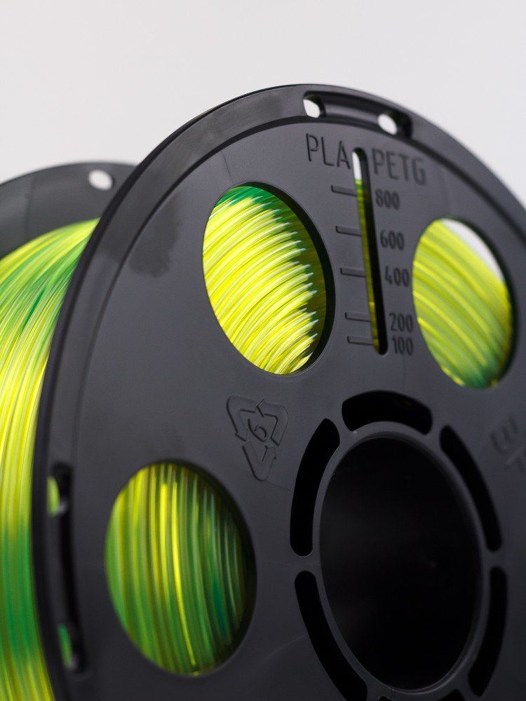 Флуоресцентный PETG пластик Bestfilament для 3D-принтеров, цвет желтый, 1 кг (1,75 мм)