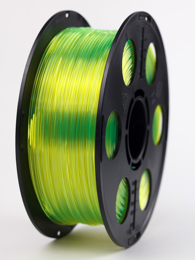 Флуоресцентный PETG пластик Bestfilament для 3D-принтеров, цвет желтый, 1 кг (1,75 мм)
