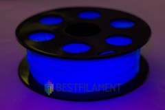 Флуоресцентный PLA пластик Bestfilament для 3D-принтеров, цвет голубой, 0.5 кг (1,75 мм)