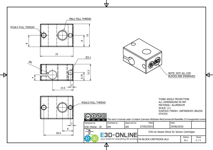 Нагревательный блок V6