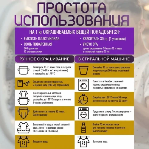 Краска красная для натуральных тканей BFcolor на 1 кг одежды (ХС)