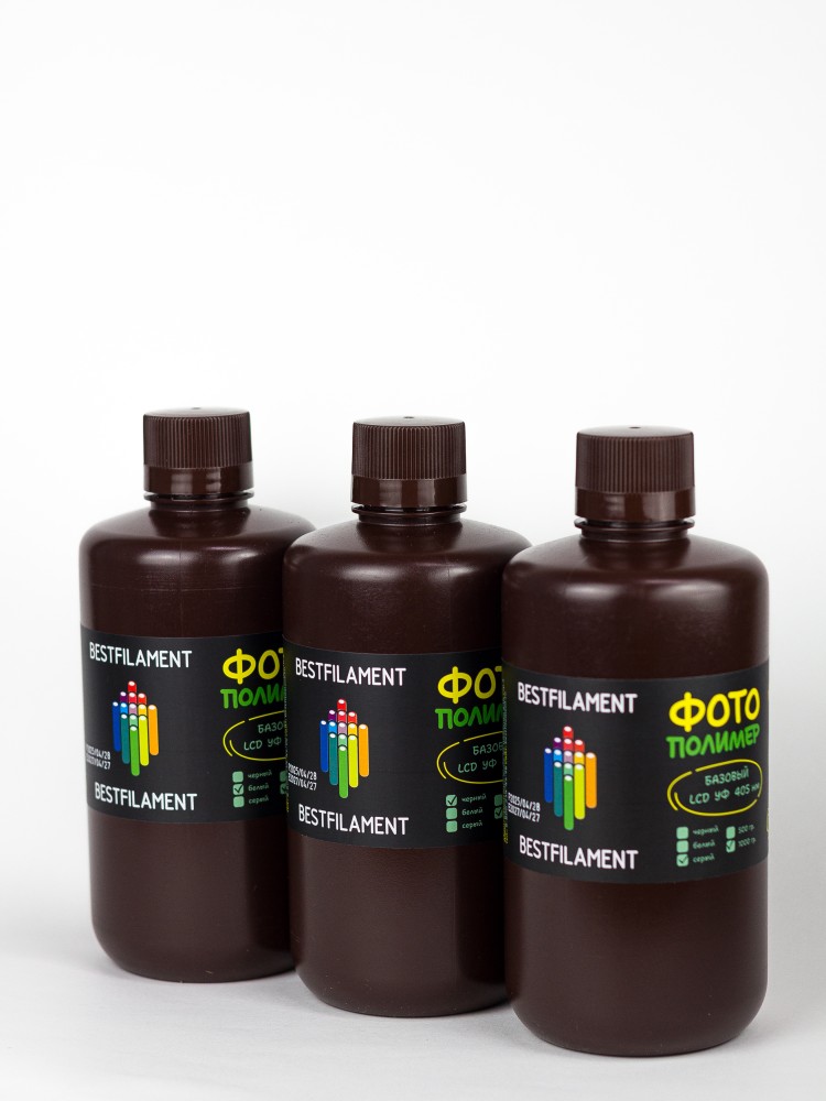 Фотополимер BestFilament базовый 1 л цвет серый